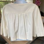 Vintage Shin Choi Swing Jacket Short Size Small White 3/4 sleeve Gold Button Photo 2