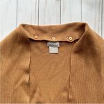 Chico's S Removable Neck Scarf English Toffee Brown Tie Neck Pullover Sweater Photo 4