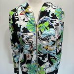 One World Special Issue Y2K 100% Cotton Bold Colorful Floral Print Zip Up Hoodie Photo 2
