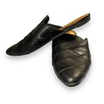 Big Buddha Womens Woven Mules Slip On Big Weave Shoes Slides Black Vegan Size 7 Photo 2