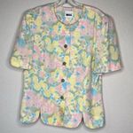 Vintage‎ Leslie Faye Floral Skirt Set Blue Size 12 Photo 3