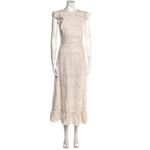 Christy Dawn  Peyton Maxi Dress Women's Ivory Red Linen Floral Size Small Photo 1