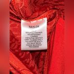 Saylor Red Orange Jacquard Jumpsuit Spaghetti Strap Wide Leg XS Formal Wedding Photo 4