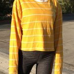 Urban Outfitters Yellow and white Striped crop top, long sleeve crop top, oversized crop top Photo 9