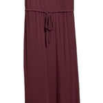 Athleta Burgundy Sleeveless Maxi Dress Casual With Tie Belt Size Medium Photo 0