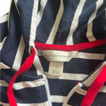 Christopher & Banks  Navy and White Striped Vest with Red Trim Photo 1