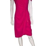 Tadashi Shoji BOS24374M - Pleated Detail Off-Shoulder Cocktail Dress Sz S Photo 1