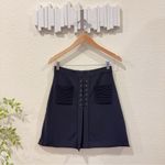 C/MEO COLLECTIVE  Black Knit A Line Mini Skirt Size M Preowned Photo 6