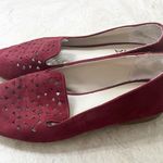MIA Pauline Slip On Flats Loafers Burgundy Red Faux Suede Flats Size 7.5M Photo 3