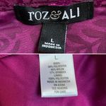 Roz & Ali Women’s Dressbarn fuchsia burnout velvet paisley print whimsigoth top Photo 10
