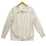 Zella ottoman rib knit white active jacket top S Photo 1
