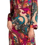 Trina Turk ππ Christie Dress Bell Sleeve Shift Dress Paisley Print Small NWT Photo 0
