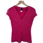 Wrapper Vintage Y2K Pink Lace V-neck Babydoll Top Blouse Size Medium Fairycore Photo 8