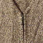 Liz Claiborne Vintage Crazy Horse Brown Sweater 1X Zip Up Knit Appliqué V-Neck Photo 5