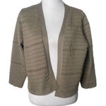 Nina Leonard  Open Front‎ Cardigan Sweater Size XL Ribbed Textured Knit Cover Up Photo 0