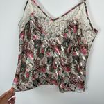 Victoria's Secret Vtg Victoria’s Secret Paisley Sheer Tank Sz Large Lace Trim Sexy Sleep Photo 7