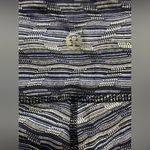 Lululemon  Blue white and black Striped cropped capri wunder under Leggings Photo 6