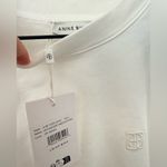 ANINE BING NWT  MILES SWEATSHIRT FRAMED MONOGRAM white size large Photo 4