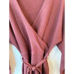 Nicole Miller  Long Sleeve Belted Wrap V-Neck Sweater Dress Brown Women's Size XL Photo 6