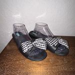 Oka B  Plaid Bow Twiggy Sol Slip On Slide Sandal Shoes Size L   Photo 1