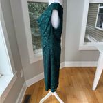 Dress Barn Collection Dark Green Lace Cowl Neck Sleeveless Midi Formal Dress 12 Photo 1