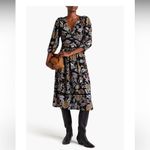 Ba&sh Vienne gathered printed crepe midi dress | XS Photo 1