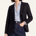 J.Crew  Parke Blazer Wool Flannel Black Size 6 Photo 0