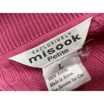 Exclusively Misook Cardigan Sweater Petite Large PL Pink‎ Cable Knit cableknit Pink Size undefined Photo 1