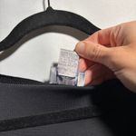 Oleg Cassini VTG 90s Cassini Black Velvet Maxi Dress Side Slit Scoop Neck Short Sleeve L Goth Photo 3