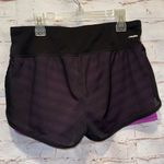Adidas Shorts Womens Small Black Purple Running Shorts Athletic Gym Loose Lined Photo 3