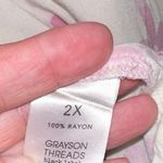 Grayson Threads Black Label Pink & White Floral Blouse Photo 4