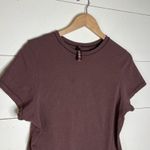 SKIMS  Stretch Cotton Jersey T-shirt Bodysuit In Garnet Photo 6