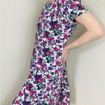 D.B.Y. Ltd. Vintage Purple & Pink Floral Short Sleeve Mini Dress Photo 3