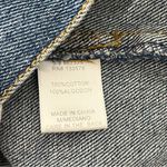 Love Tree Denim Blue Jean White Lace-Up Detail Jacket Photo 5