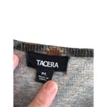 Tacera  Brown Gray Black ZIG ZAG Print soft KNIT stretch DRESS PL Photo 2