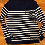 J.Crew Navy and White Striped Sweater Photo 2