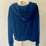 Universal Threads Universal Thread Women's Velour Hoodie Sweatshirt Navy Blue - Small Photo 3