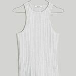 Madewell The Signature Shimmer Knit Cutaway Sweater Tank Ribbed Gray XXS NWT Photo 1