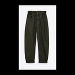 ZARA Coated baggy paperbag pants Photo 1