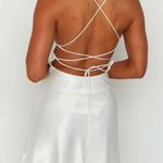 Beginning Boutique Silky Open Back Mini Dress Photo 1