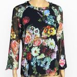 Ted Baker  Anina Oil Painting Floral Top,Size 1 US (0-2) Photo 4