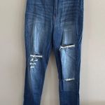 Aphrodite Leg/back Destroyed Distressed Blue Women's Jeans Photo 2