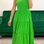 Tea & Cup Green Belted Maxi Dress Photo 2