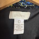 Chico's  Blazer Womens S Blue Velvet Paisley Print Button Front Jacket Boho Dressy Photo 4