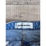 Reformation  Crystal Rhinestone Front Denim Shorts Size 28 Photo 2