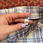 PURPLE TARTAN PLAID HIGH RISE MINI SKIRT Photo 1
