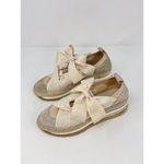 Free People Chapmin Womens Shoes Beige Suede Espadrille Sneaker Chunky 38 US 7.5 Photo 5