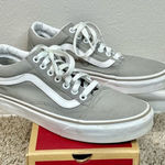 Vans Grey and white sneakers women’s 8 or mens 6.5 Photo 0