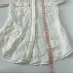 Theory  Marandel White Lawn Shirt Long Button Down size p Photo 12