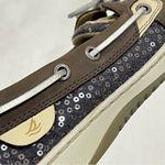 Sperry  Taupe with Grey Sequins Top-Sider Angelfish Boat Shoes Size 6.5 Photo 10